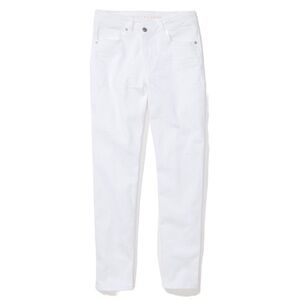 American Eagle White Stretch Mom Jeans